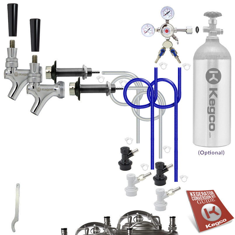 Kegco Standard Homebrew Two Double Tap DIY Kegerator Conversion Kit