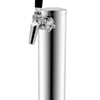 Kegco 12" Single Faucet Polished Stainless Steel Draft Beer Tower w/ Perlick 650SS Stainless Faucet