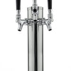 Kegco 14" Tall Polished Stainless Steel 3-Faucet Draft Beer Tower - Standard Faucets