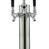 Kegco 14" Tall Polished Stainless Steel 3-Tap All Stainless Contact Quick Disconnect Homebrew Tower