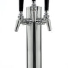 Kegco 14" Tall Polished Stainless Steel 3-Faucet Draft Beer Tower - Perlick Faucets