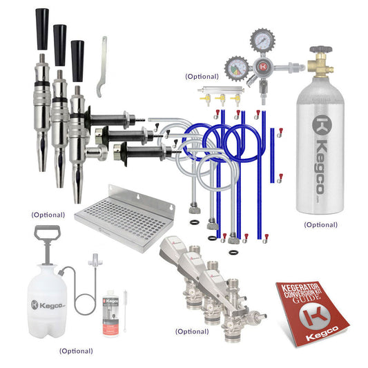 Kegco Standard Triple Tap Door Mount Guinness Kegerator Conversion Kit