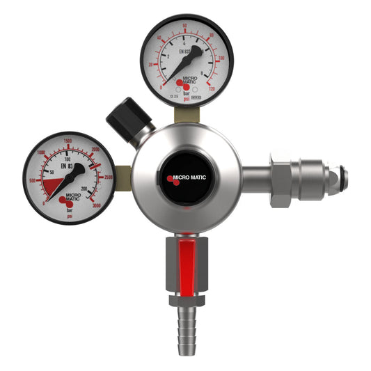 MicroMatic Premium Plus Nitrogen Regulator - High Pressure - 0-120 PSI - 2 Gauge