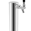 Kegco 12" Single Faucet Stainless Steel Draft Beer Tower 3" Diameter - 100% Stainless Steel Contact