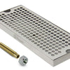 Kegco 12" Stainless Steel Surface Mount Drain Tray, with Drain