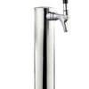 Kegco 14" Tall Polished Stainless Steel 1-Faucet Infinity Draft Beer Tower - 100% Stainless Steel Contact