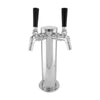 Kegco 12" Double Faucet Stainless Draft Beer Tower with Perlick 630SS Stainless Faucets