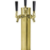 Kegco Polished Brass Triple Tap Faucet Draft Beer Kegerator Tower