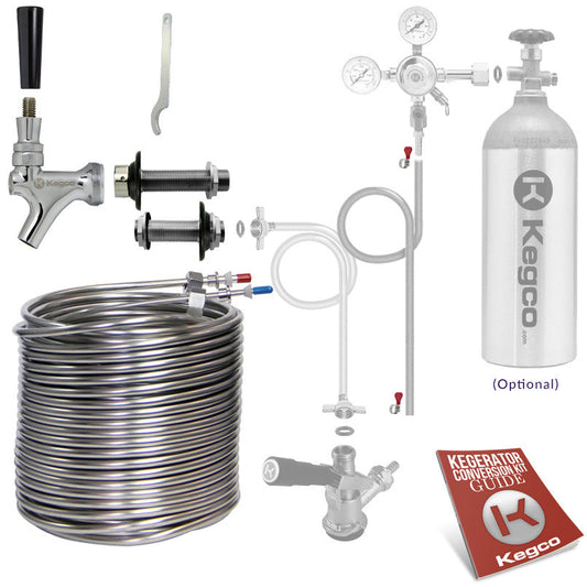 Kegco Build Your Own 120' Coil Jockey Box Conversion Kit - Left Faucet Mount