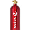 Kegco 5 lb. Aluminum Co2 Tank with Electric Red Epoxy Finish for Kegerator and Draft Beer Dispensing