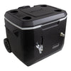 Kegco Single Faucet Rolling Jockey Box - 50 Qt., 3/8" OD 120' SS Coil - Black - Side-Mounted Faucet