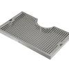 Kegco 16" x 10" Surface Mount Drip Tray - 3" Column Cut-Out - SS, No Drain