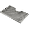 Kegco 16" x 10" Surface Mount Drip Tray - 3" Column Cut-Out - SS, with Drain