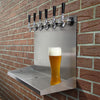 Kegco 24" x 10" x 14" Wall Mount Drip Tray with Drain - 6 Shank Holes
