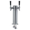 Kegco 12" Double Tap Stainless Steel Draft Beer Tower - 100% Stainless Steel Contact