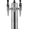 Kegco 14" Tall Polished Stainless Steel 3-Faucet Tower - Stout Faucets