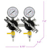 Kegco Commercial Grade Double Gauge Secondary Regulator