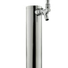 Kegco 14" Tall Polished Stainless Steel 1-Faucet Draft Beer Tower - 100% Stainless Steel Contact