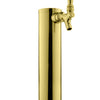 Kegco 14" Tall PVD Brass 1-Faucet Draft Beer Tower - Standard Faucets