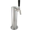 Kegco 12" Single Tap Stainless Steel Beer Tower with Perlick 630SS Stainless Faucet