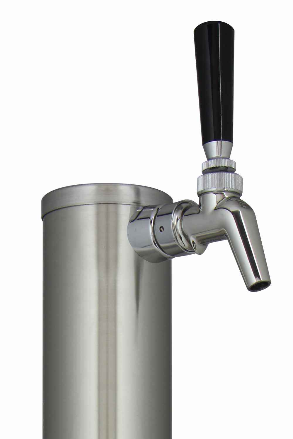 Kegco 14" Tall Brushed Stainless Steel 1-Faucet Draft Beer Tower - Perlick Faucet