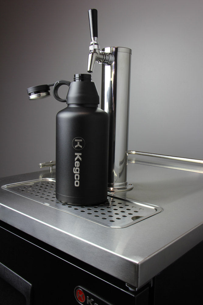 Kegco 14" Tall Polished Stainless Steel 1-Faucet Draft Beer Tower - Perlick Faucet