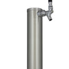 Kegco 14" Tall Brushed Stainless Steel 1-Faucet Draft Beer Tower - Standard Faucets