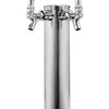 Kegco 14" Tall Polished Stainless Steel 2-Tap All Stainless Contact Quick Disconnect Homebrew Tower