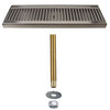 18" Stainless Steel Surface Mount Drain Tray, with Drain