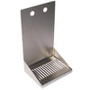 MicroMatic 8" Wide S/S Drip Tray - 2 Shank Holes with Drain