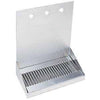 MicroMatic 12" Wide S/S Drip Tray - 3 Shank Holes with Drain