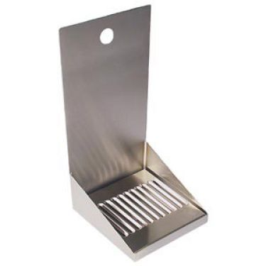 MicroMatic 6" SS Wall Mount Drip Tray w/ Drain